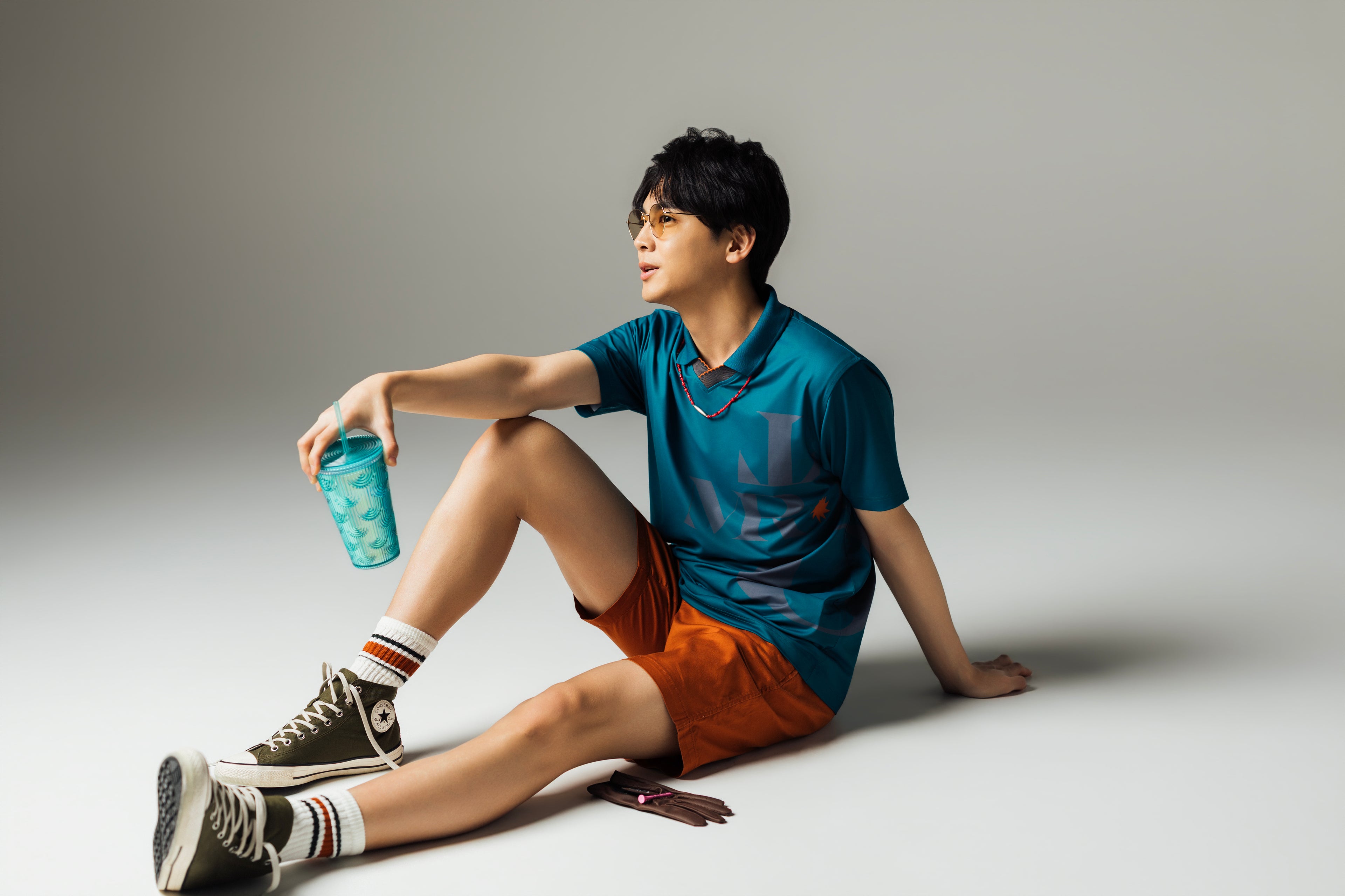 MEN’S｜パフォーマンス<br> MR グラフィック ポロ｜<br>高伸縮 - グリーン