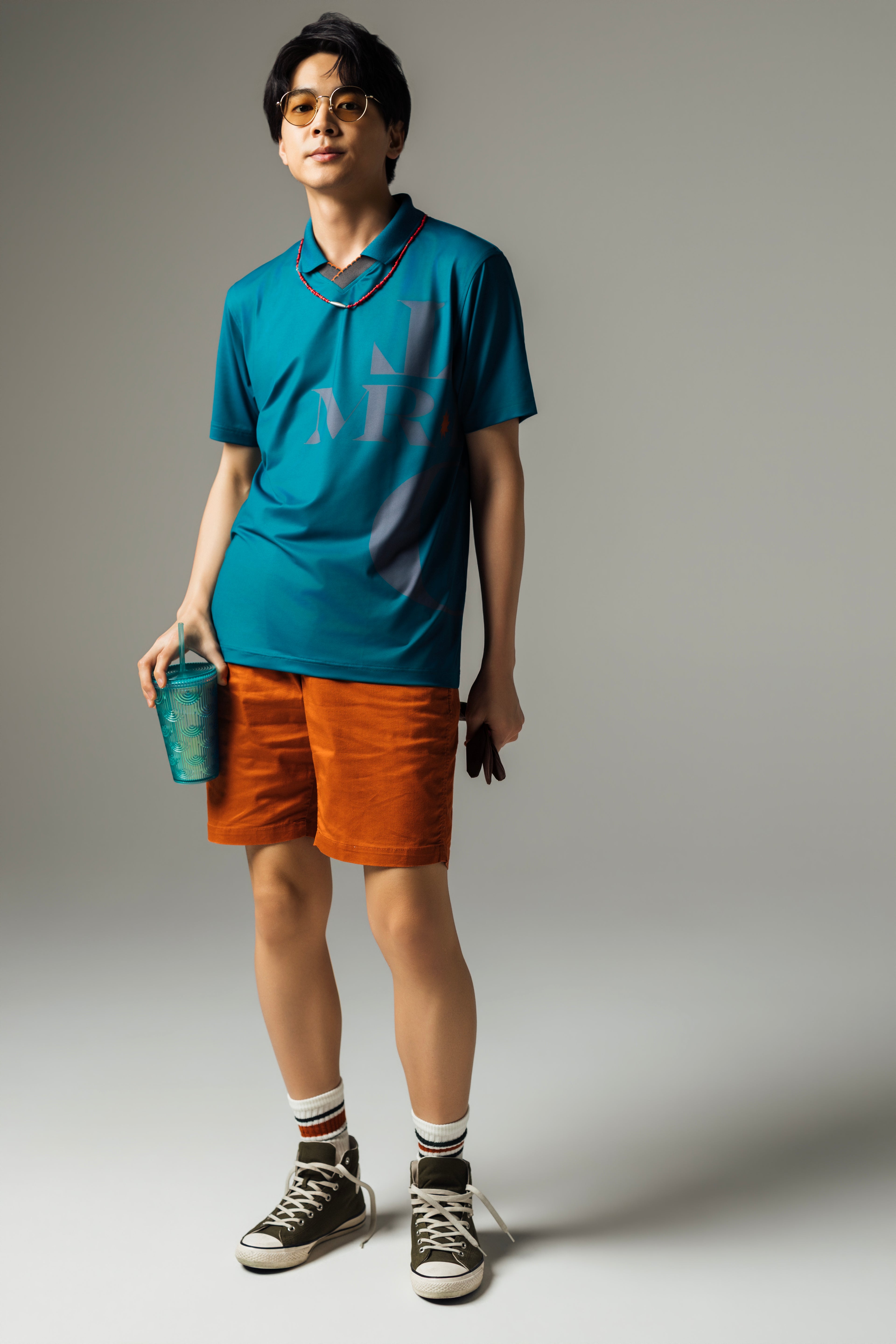 MEN’S｜パフォーマンス<br> MR グラフィック ポロ｜<br>高伸縮 - グリーン