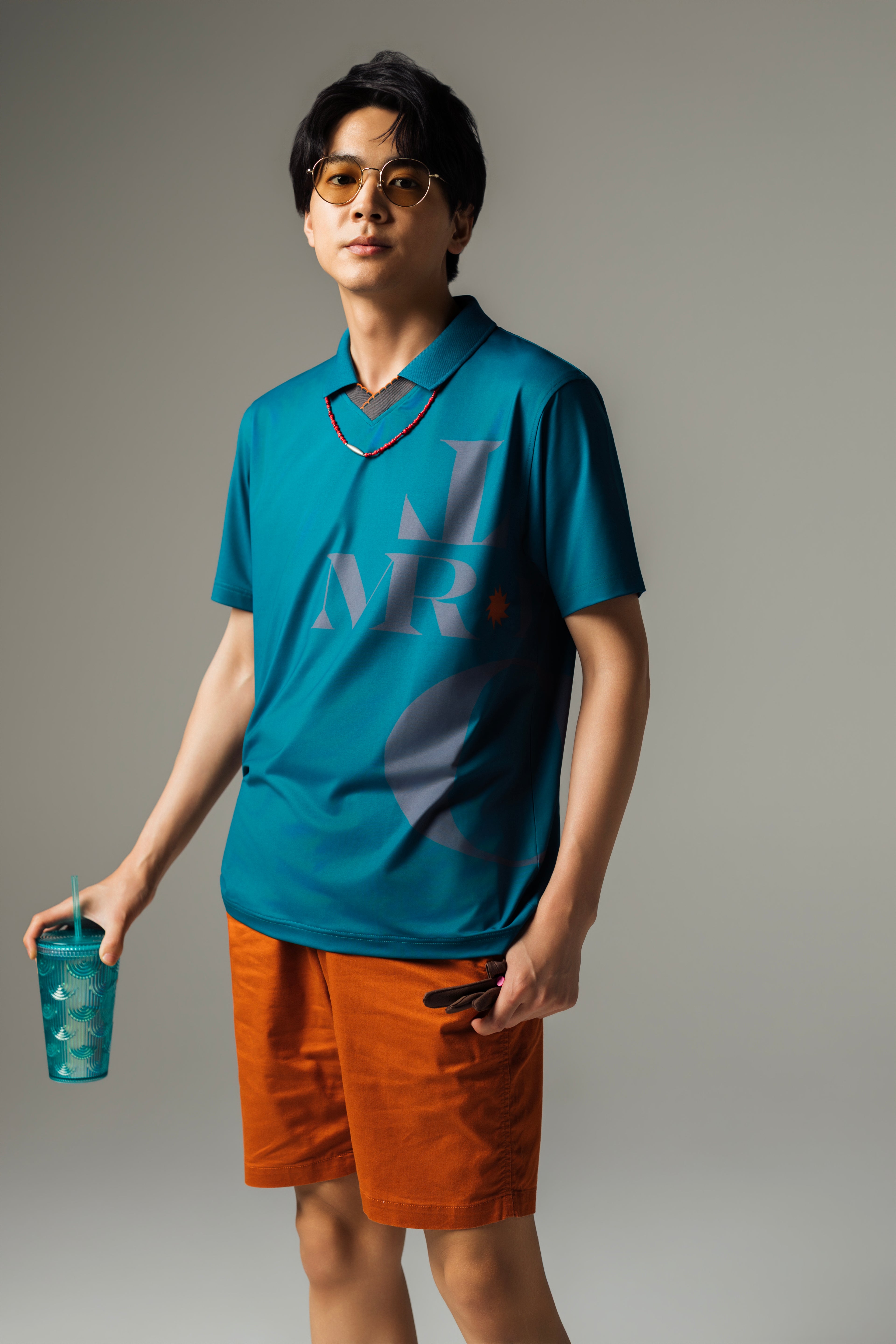 MEN’S｜パフォーマンス<br> MR グラフィック ポロ｜<br>高伸縮 - グリーン
