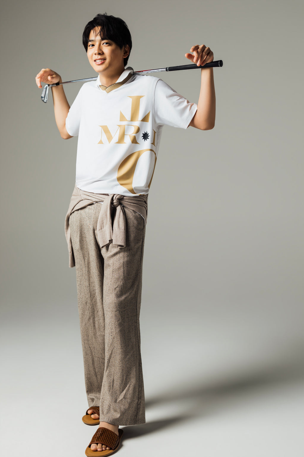 MEN’S｜パフォーマンス<br> MR グラフィック ポロ｜<br>高伸縮 - ホワイト