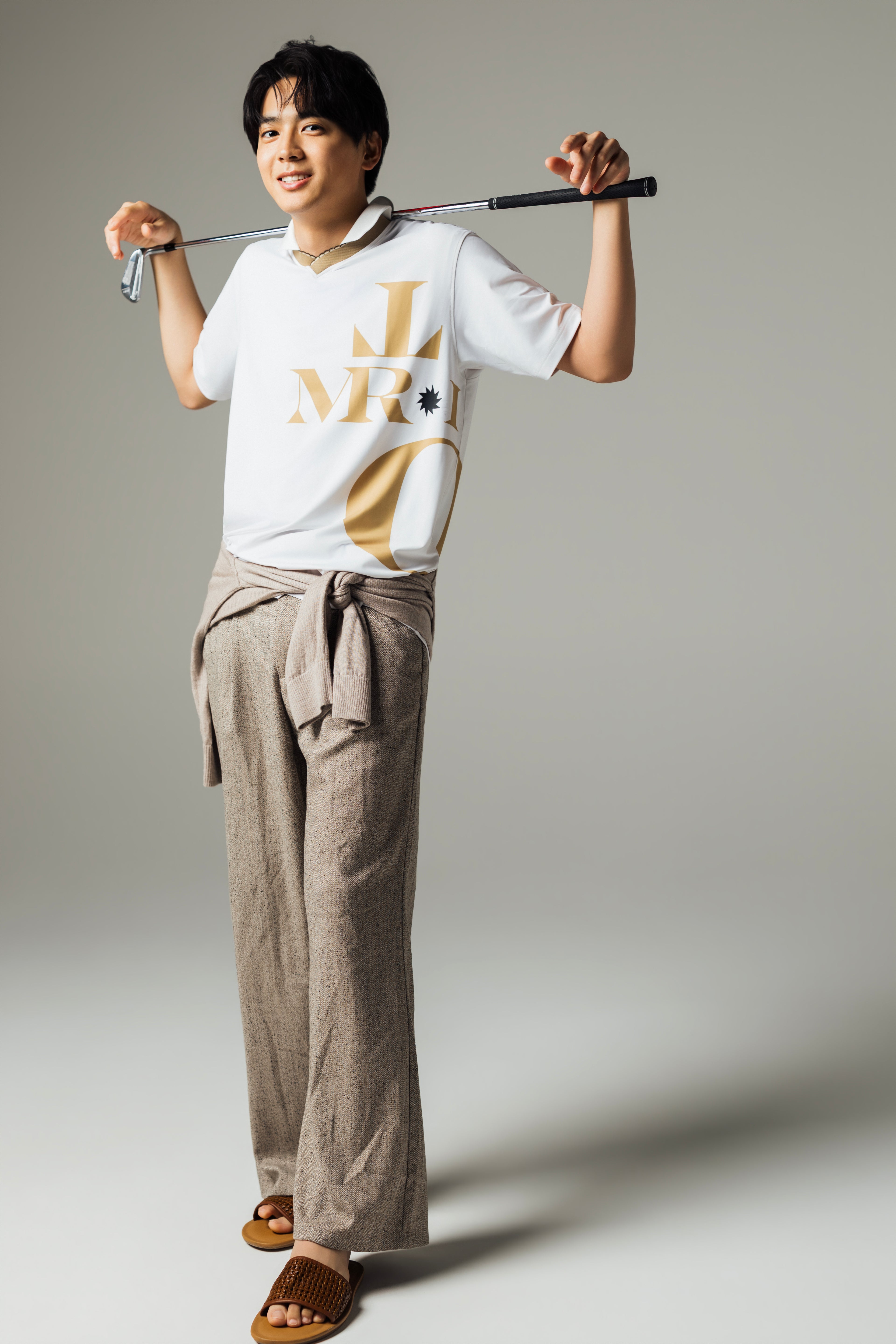 MEN’S｜パフォーマンス<br> MR グラフィック ポロ｜<br>高伸縮 - ホワイト