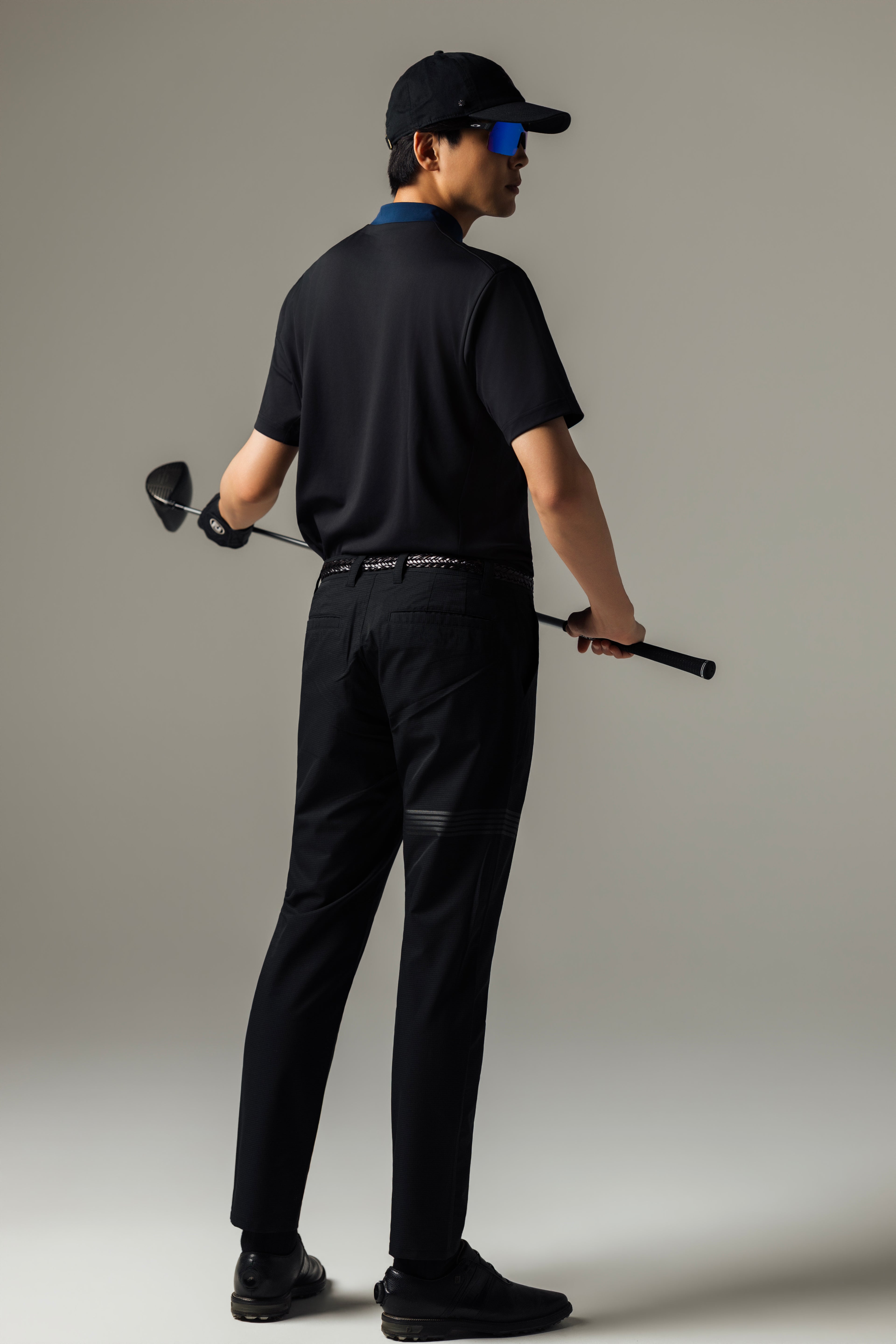 MEN’S｜クール パフォーマンス <br>スラックス｜接触冷感・UVカット - ブラック