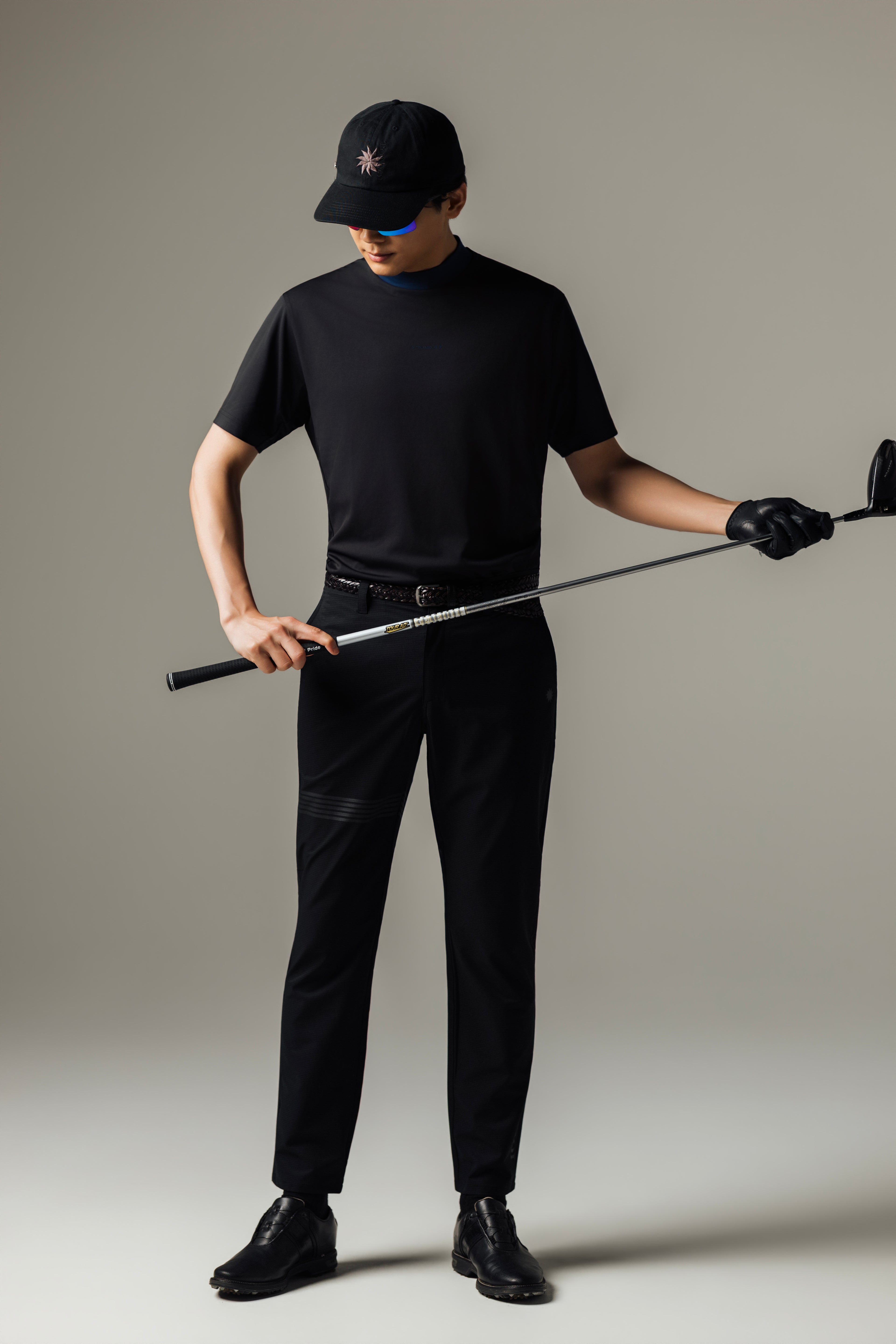 MEN’S｜クール パフォーマンス <br>スラックス｜接触冷感・UVカット - ブラック