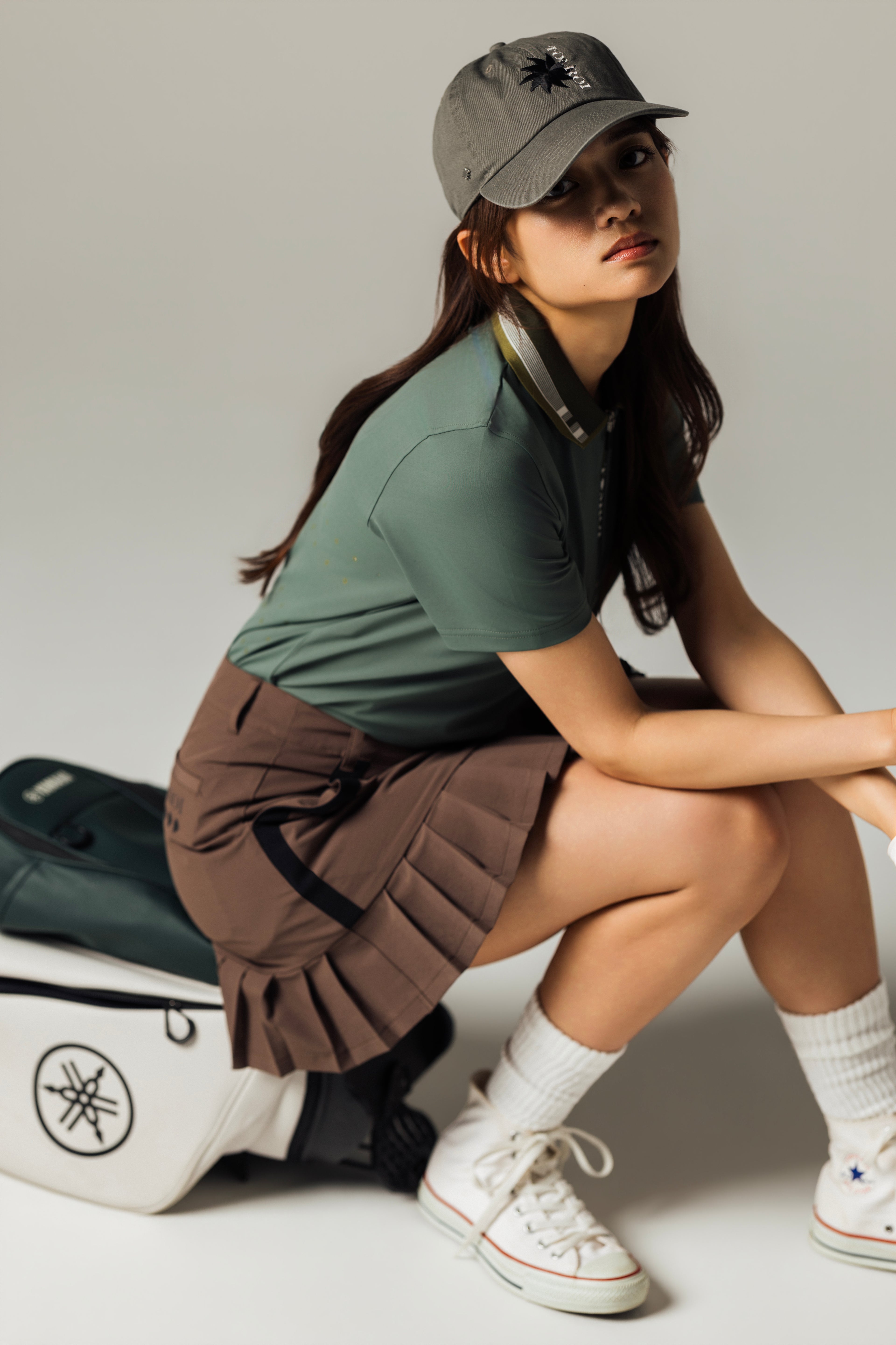 UNISEX｜ロゴキャップ - オリーブ