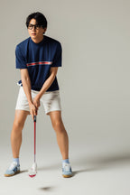 MEN’S｜パフォーマンス<br>ライン モックネック - ブルー
