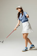 WOMEN’S｜パフォーマンス<br> ロゴモック ネック - グレーブルー