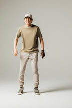 MEN’S｜クール パフォーマンス<br> ライン ジョガー｜<br>接触冷感・UPF50 - ベージュ