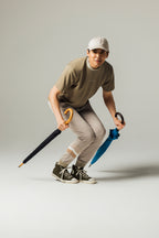MEN’S｜クール パフォーマンス<br> ライン ジョガー｜<br>接触冷感・UPF50 - ベージュ