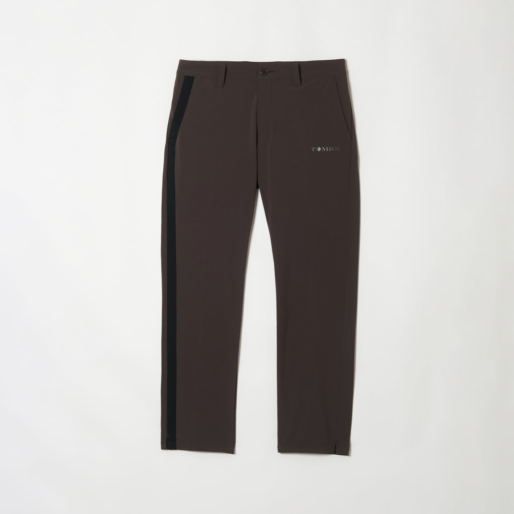MEN’S｜パフォーマンス <br>ライン スラックス｜<br>高伸縮2WAYストレッチ - ブラウン