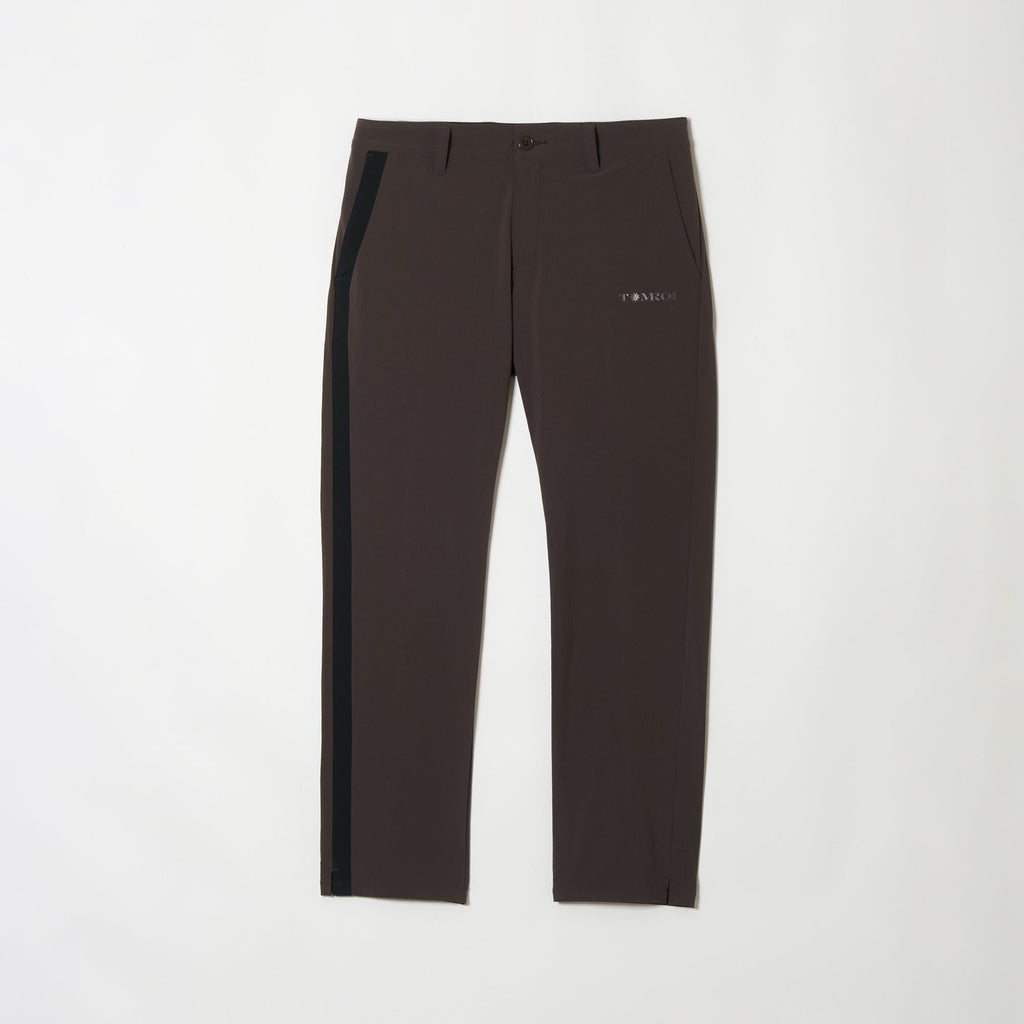 MEN’S｜パフォーマンス <br>ライン スラックス｜<br>高伸縮2WAYストレッチ - ブラウン