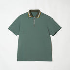 WOMEN’S｜パフォーマンス<br>ジップ　ポロ｜高伸縮｜ - カーキ