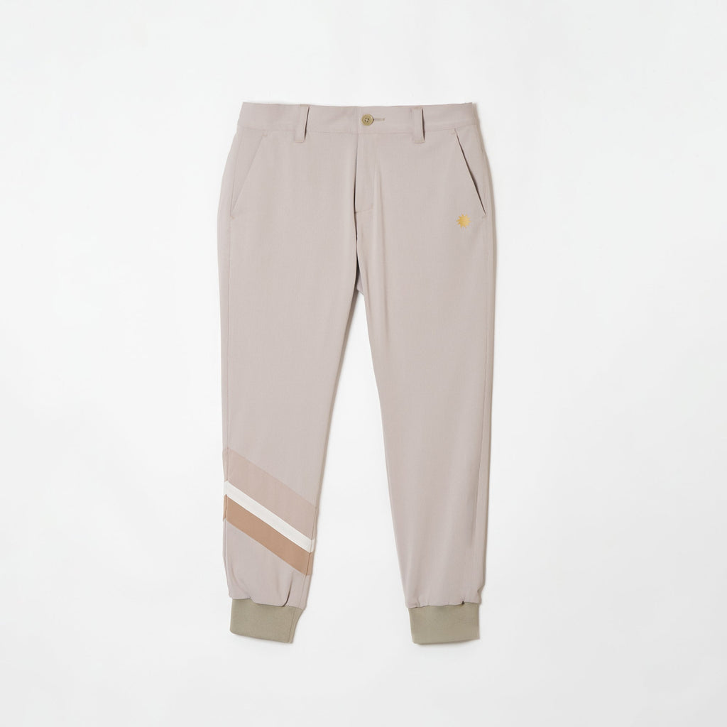 MEN’S｜クール パフォーマンス<br> ライン ジョガー｜<br>接触冷感・UPF50 - ベージュ