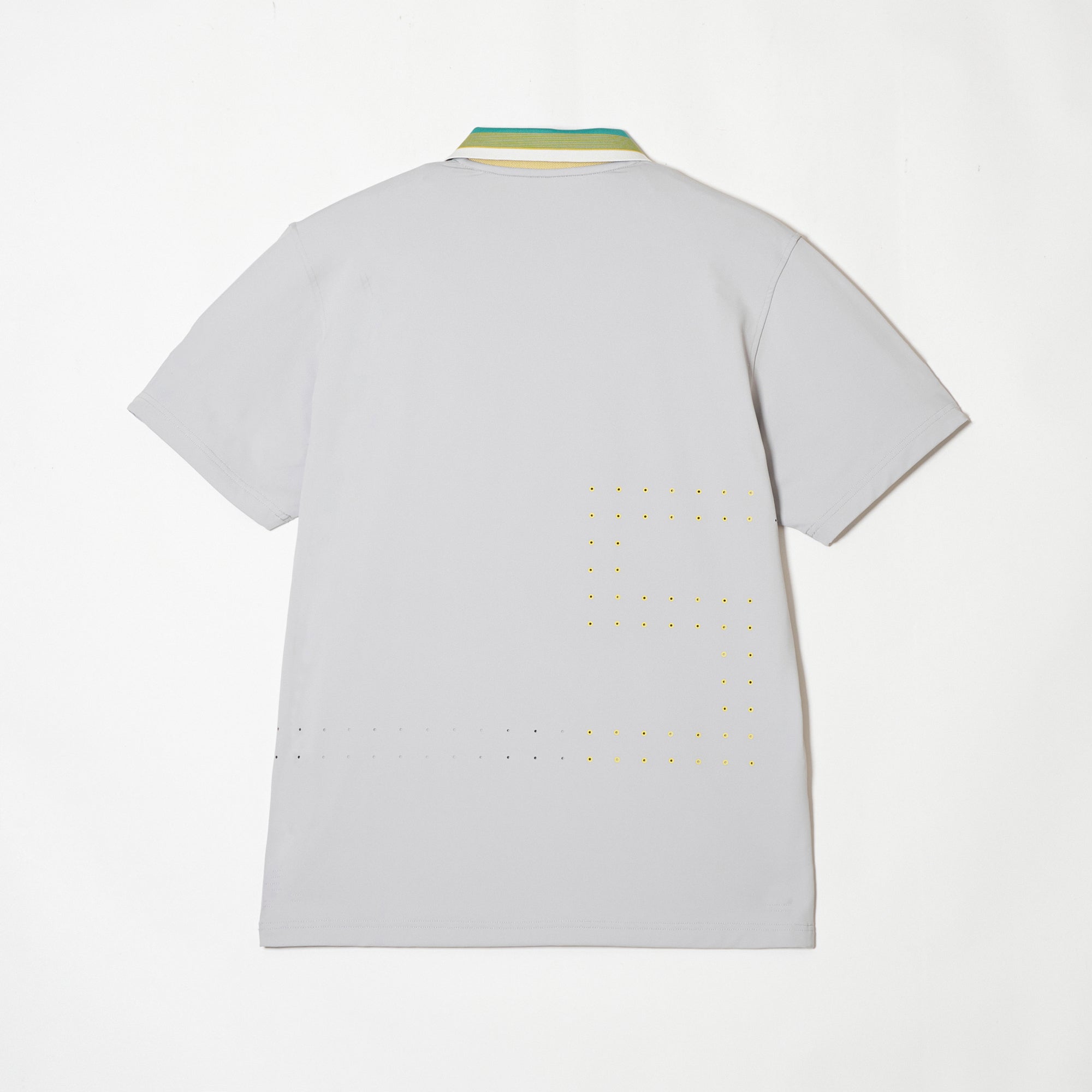 MEN’S｜パフォーマンス <br>ジップ ポロ｜高伸縮 - ライトグレー