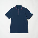 MEN’S｜パフォーマンス <br>ジップ ポロ｜高伸縮 - ネイビー